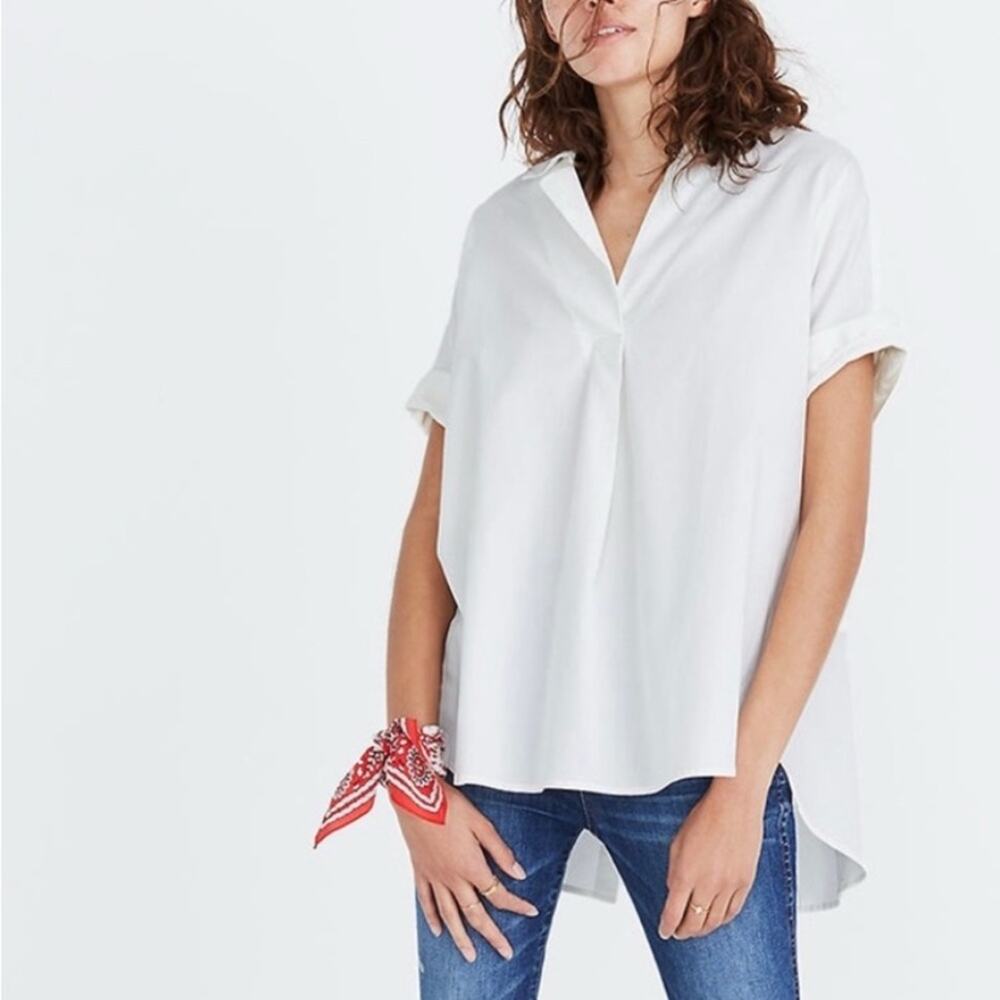 Madewell White Courier Shirt Women’s size Small